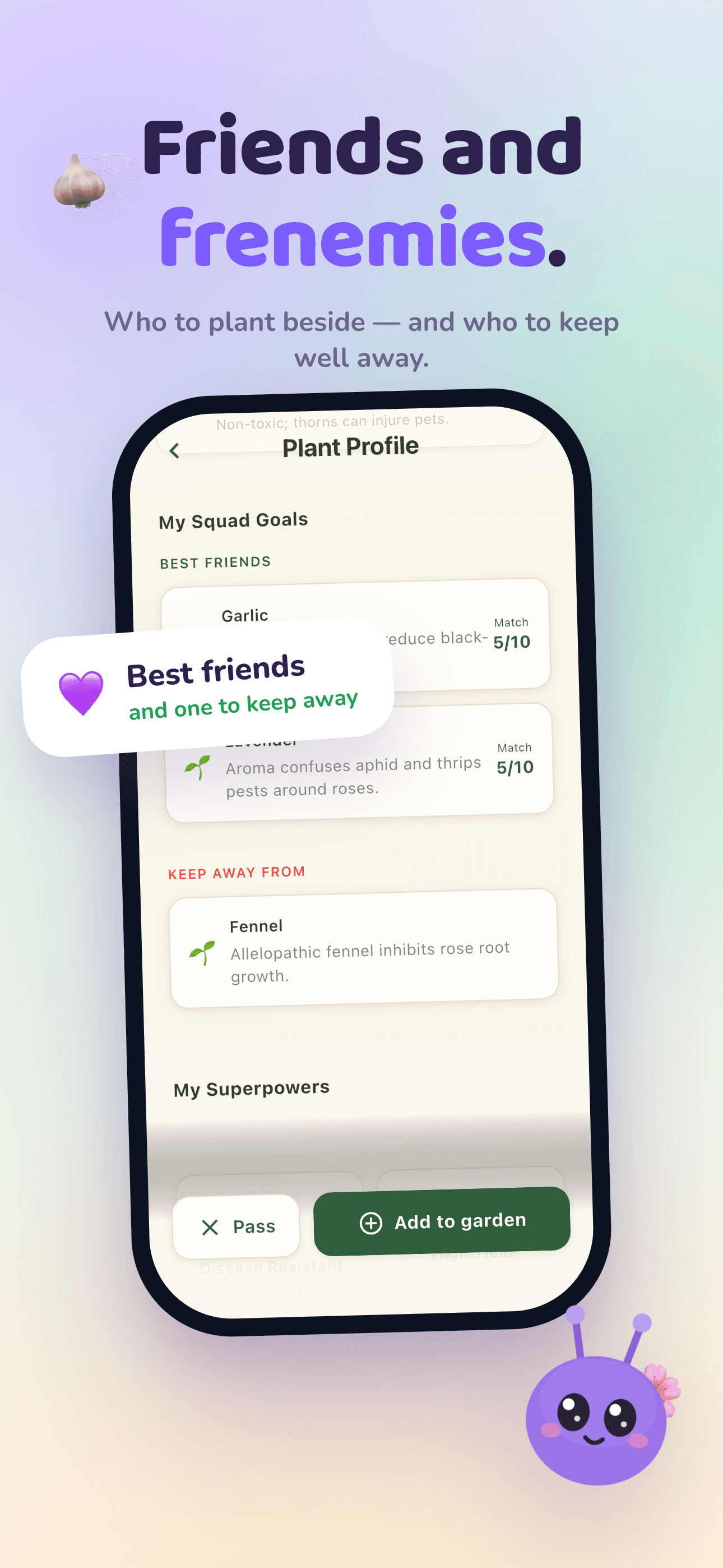 Which plants are friends, and which to keep apart