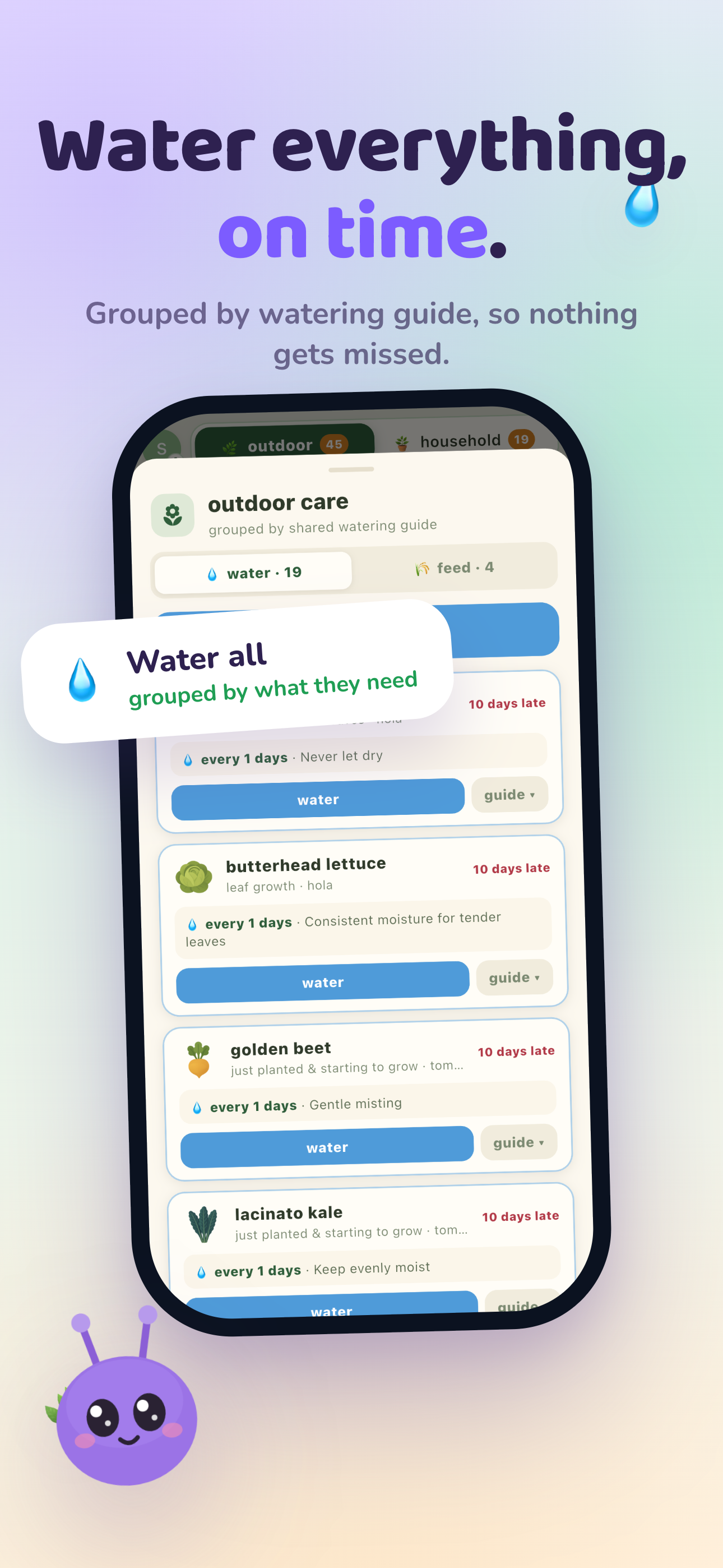 Mali screenshot — Water everything, one tap